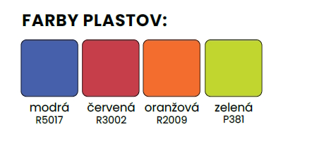 vzorkovník plastov pre stoličku Damian