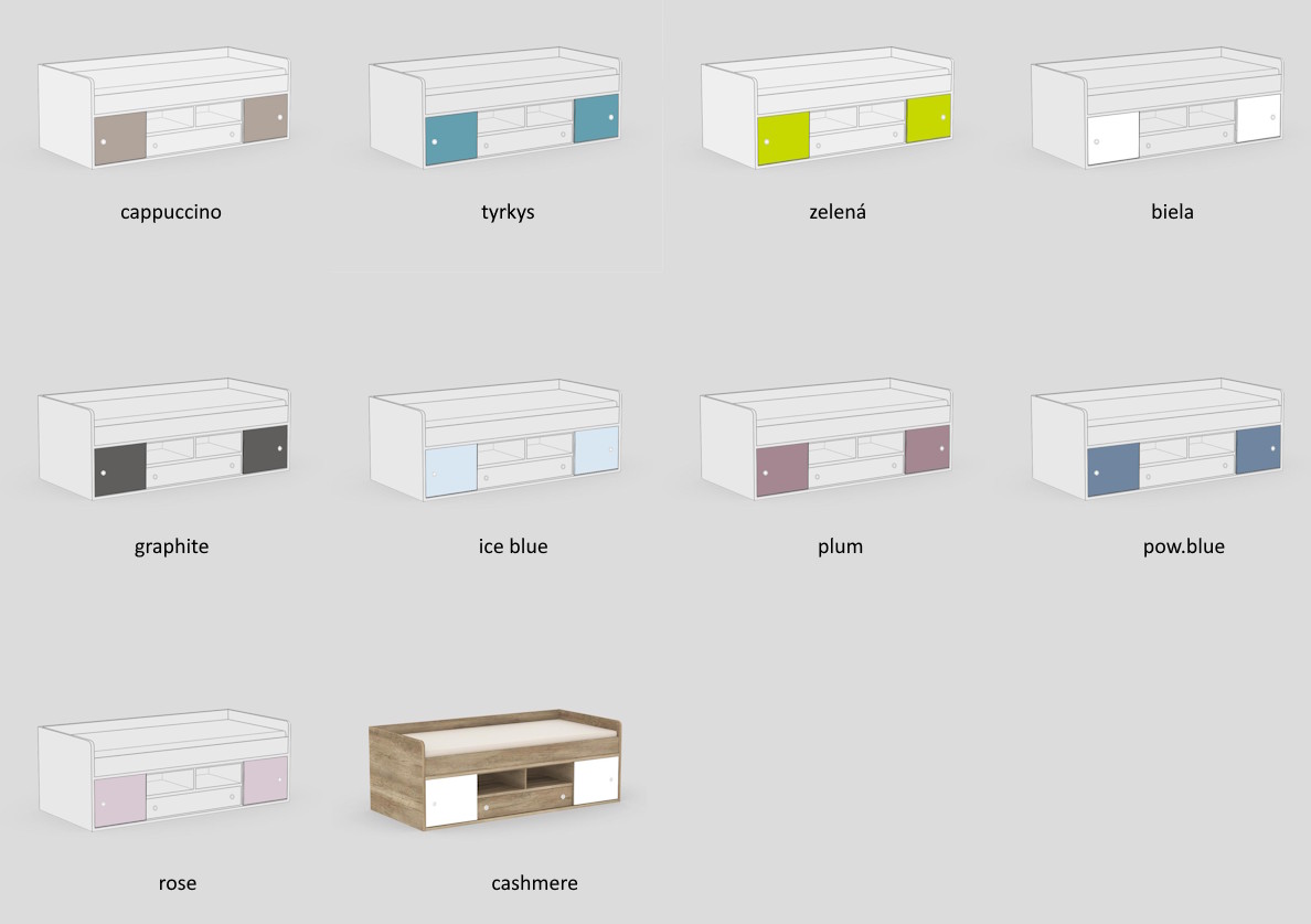 Čelá zásuviek Poppo