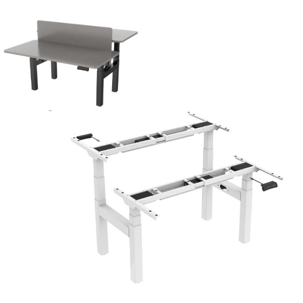 dvojitý výškovo nastaviteľný stôl ET223H