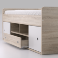 jednolôžko s úložným priestorom a policou Poppo