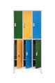 šatňová skriňa pre školy Stanford Color, 6 dverová