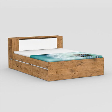 2-lôžko s úložným priestorom a vstavanými nočnými stolíkmi Rea Amy 31/160