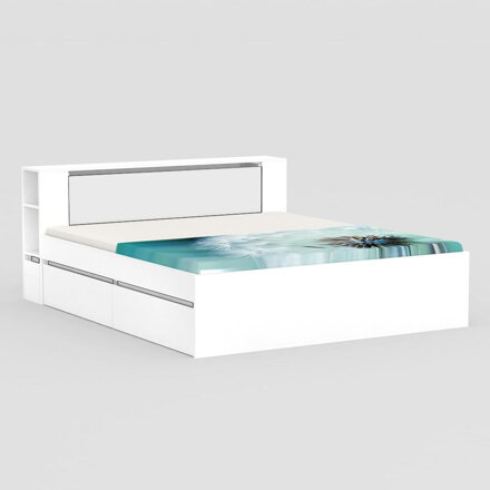 2-lôžko s úložným priestorom a vstavanými nočnými stolíkmi Rea Amy 31/180