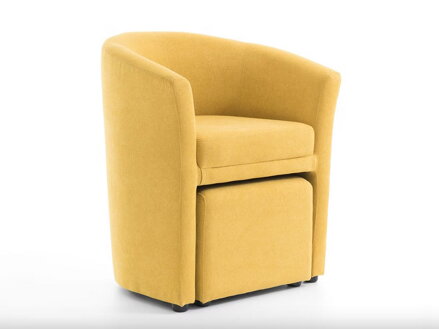 klubové kreslo s taburetkou Holger I