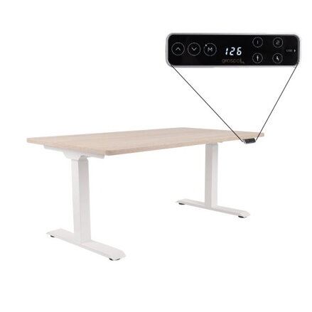 elektricky nastaviteľný stôl Alto 101 White