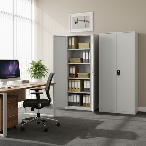 kancelárska kovová skriňa Geneva sivá