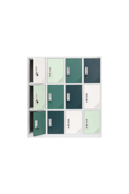 šatníková skriňa pre školy Rio Green, 12 dverová