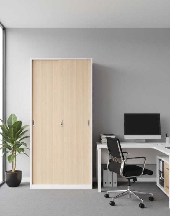 kovová skriňa s posuvnými dverami Toronto Wood